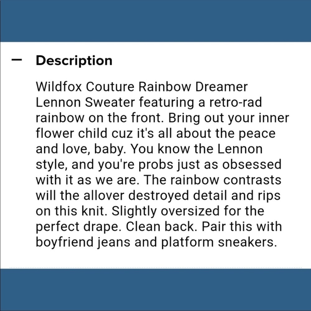 Wildfox Rainbow Dreamer Lenon Sweater - Picture 9 of 9